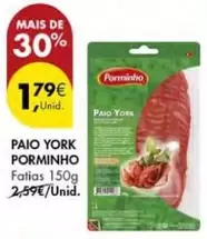 Oferta de Porminho - Paio York por 1,79€ em Pingo Doce