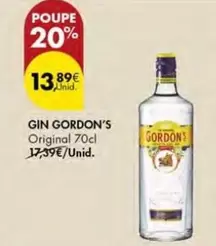 Oferta de Gordon's - Gin por 13,89€ em Pingo Doce