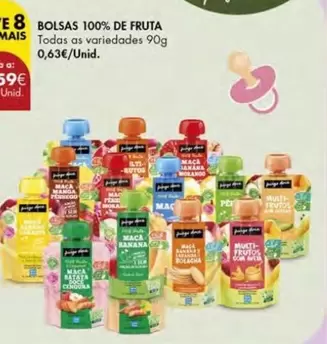 Oferta de As - Bolsas 100% De Fruta por 59€ em Pingo Doce