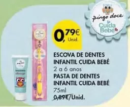 Oferta de A+ - Escova Dentes Infantil Cuida Bebe por 0,79€ em Pingo Doce