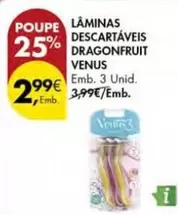 Oferta de Venus - Láminas Descartaveis Dragonfruit por 2,99€ em Pingo Doce