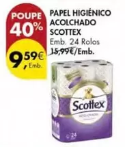 Oferta de Scottex - Papel Higiénico Acolchado por 9,59€ em Pingo Doce