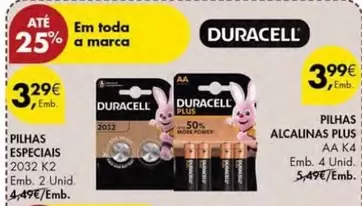 Oferta de Duracell - Pilhas Alcalinas Plus por 3,29€ em Pingo Doce