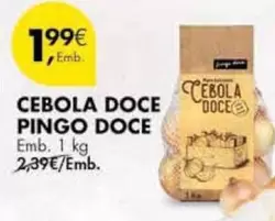 Oferta de Pingo doce - Cebola Doce por 1,99€ em Pingo Doce