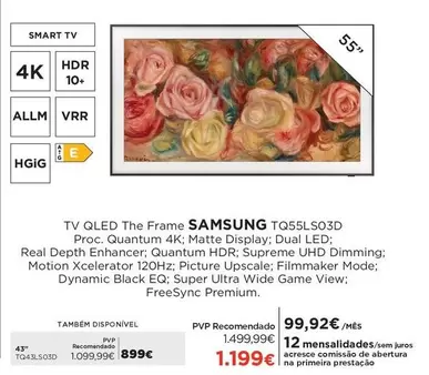 Oferta de Samsung - Tv Qled The Frame por 99,92€ em El Corte Inglés