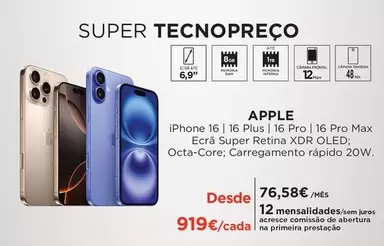 Oferta de Apple - Iphone 16 por 76,58€ em El Corte Inglés