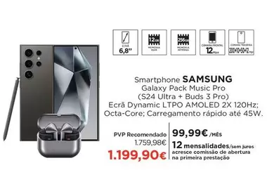 Oferta de Samsung - Smartphone Galaxy Pack Music Pro por 99,99€ em El Corte Inglés