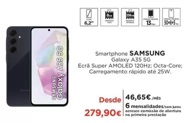 Oferta de Samsung - Smartphone Galaxy A53 5g por 279,9€ em El Corte Inglés