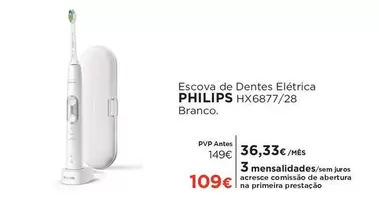 Oferta de Escova Dentes Eléctrica Hx6877/28 Branco por 109€ em El Corte Inglés