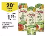 Oferta de Compal - Sumo 100% por 1,33€ em Continente Bom dia