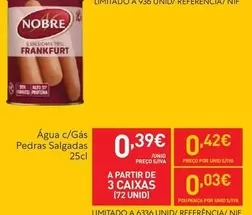 Oferta de Nobre - Água C/Gás Pedras Salgadas por 0,39€ em Recheio