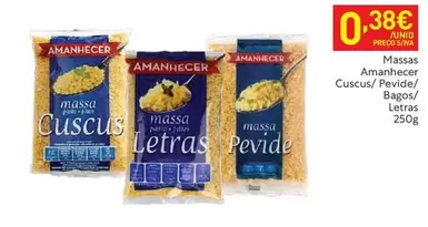 Oferta de Amanhecer - Massas C/Pevide/Bagas/Letras por 0,38€ em Recheio