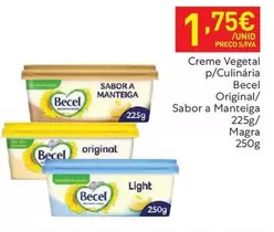 Oferta de Becel - Creme Vegetal P/Culinaria por 1,75€ em Recheio