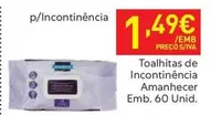 Oferta de Amanhecer - Toalhitas De Incontinencia por 1,49€ em Recheio