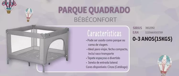 Oferta de Parque Quadrado Bébéconfortem Auchan