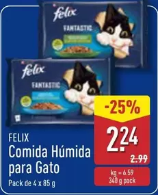 Oferta de Felix - Comida Húmida Para Gato por 2,24€ em Aldi