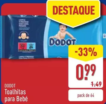 Oferta de Dodot - Toalhitas Para Bebé por 0,99€ em Aldi