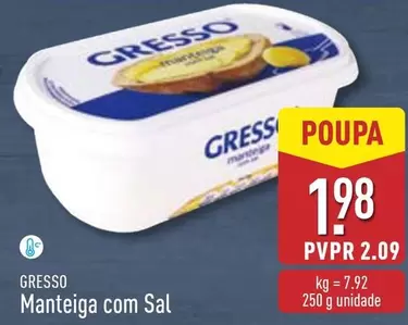 Oferta de Gresso - Manteiga Com Sal por 1,98€ em Aldi