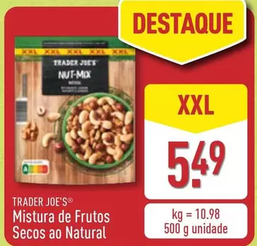 Oferta de Trader Joe ́s - Mistura De Frutos Secos Ao Natural por 5,49€ em Aldi