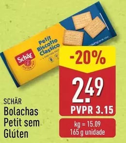 Oferta de Schar - Bolachas Petit Sem Gluten por 2,49€ em Aldi