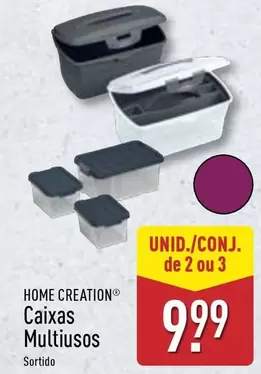 Oferta de Home Creation - Caixas Multiusos  por 9,99€ em Aldi