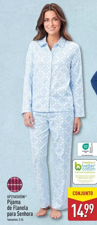 Oferta de Up2fashion - Pijama De Flanela Para Senhora por 14,99€ em Aldi