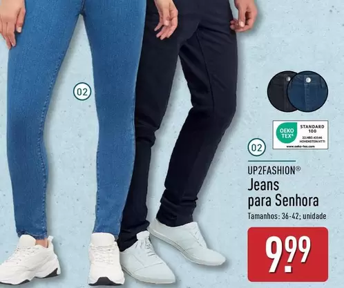 Oferta de Up2fashion - Jeans Para Senhora por 9,99€ em Aldi