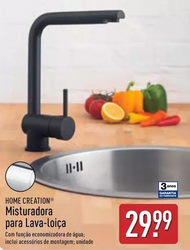 Oferta de Home Creation - Misturadora Para Lava-Loica por 29,99€ em Aldi