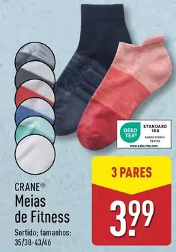 Oferta de Crane - Meias De Fitness por 3,99€ em Aldi