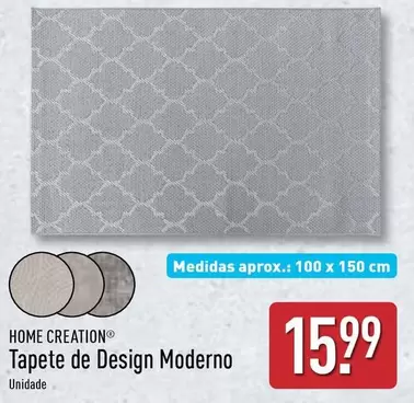 Oferta de Home Creation - Tapete De Design Moderno por 15,99€ em Aldi