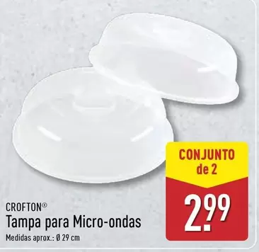 Oferta de Crofton - Tampa Para Micro-Ondas por 2,99€ em Aldi