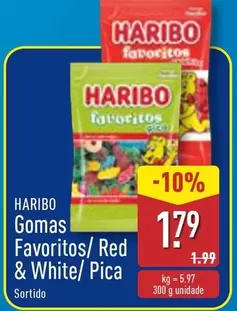 Oferta de Haribo - Gomas Favoritos/Red & White/Pica por 1,79€ em Aldi