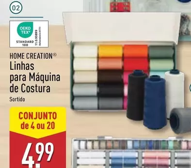 Oferta de Home Creation - Linhas Para Maquina De Costura por 4,99€ em Aldi