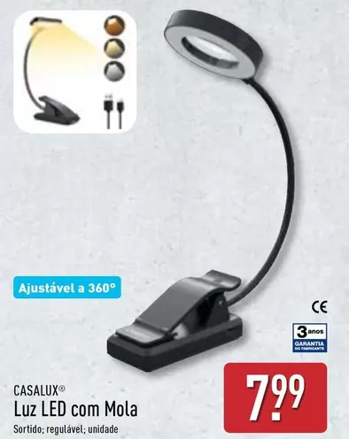 Oferta de Casalux - Luz Led Com Mola por 7,99€ em Aldi