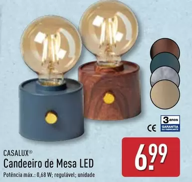 Oferta de Casalux - Candeeiro De Mesa LED por 6,99€ em Aldi