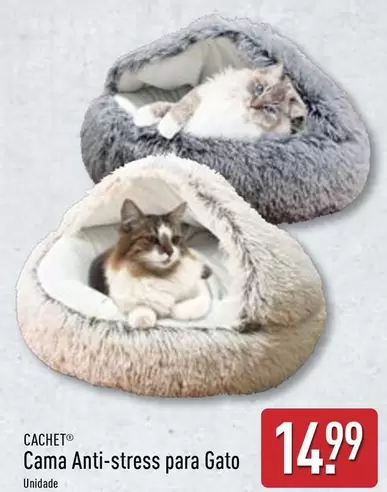 Oferta de Cachet - Cama Anti-Stress Para Gato por 14,99€ em Aldi