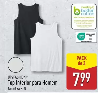 Oferta de Up2fashion - Top Interior Para Homem por 7,99€ em Aldi