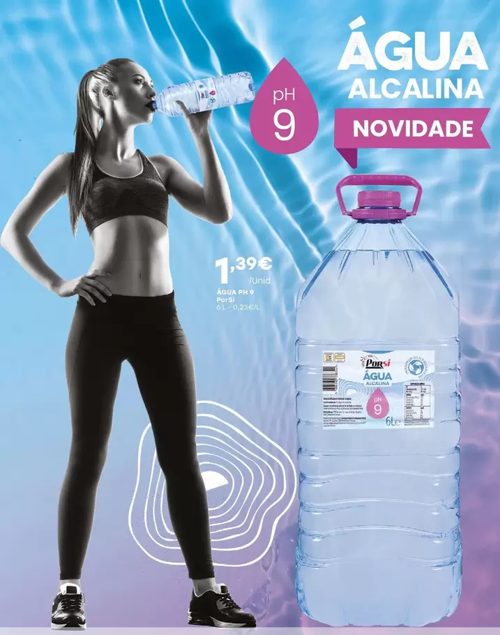 Oferta de Água Alcalina por 1,39€ em Intermarché