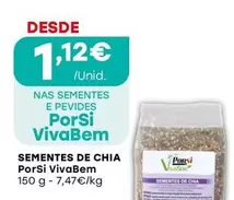 Oferta de Porsi - Sementes De Chia VivaBem por 1,12€ em Intermarché