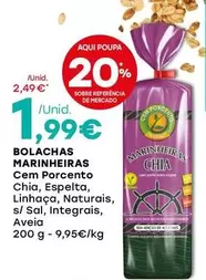 Oferta de Cem Porcento - Bolachas Marinheiras por 1,99€ em Intermarché