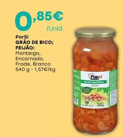 Oferta de Porsi - Grão De Bico Feijão por 0,85€ em Intermarché