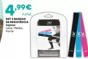 Oferta de Xqmax - Set 3 Bandas De Resistrencia  por 4,99€ em Intermarché