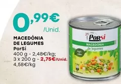 Oferta de Porsi - Macedonia De Legumes por 0,99€ em Intermarché