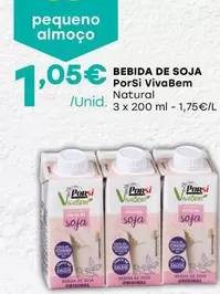 Oferta de Porsi - Bebida De Soja VivaBem por 1,05€ em Intermarché