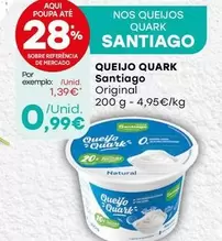 Oferta de Santiago - Queijo Quark por 0,99€ em Intermarché