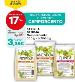 Oferta de Cem Porcento - Farinha De Soja por 3,35€ em Intermarché