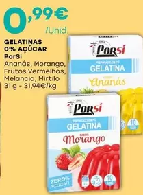 Oferta de Porsi - Gelatina 0% Açúcar por 0,99€ em Intermarché