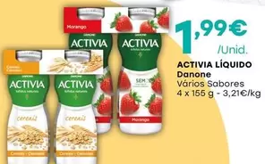 Oferta de Danone - Activia Liquido por 1,99€ em Intermarché