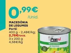 Oferta de Porsi - Macedonia De Legumes por 0,99€ em Intermarché