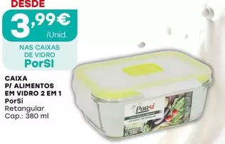 Oferta de Porsi - Caixa P/ Alimentos Em Vidro 2 Em 1 por 3,99€ em Intermarché